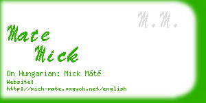 mate mick business card